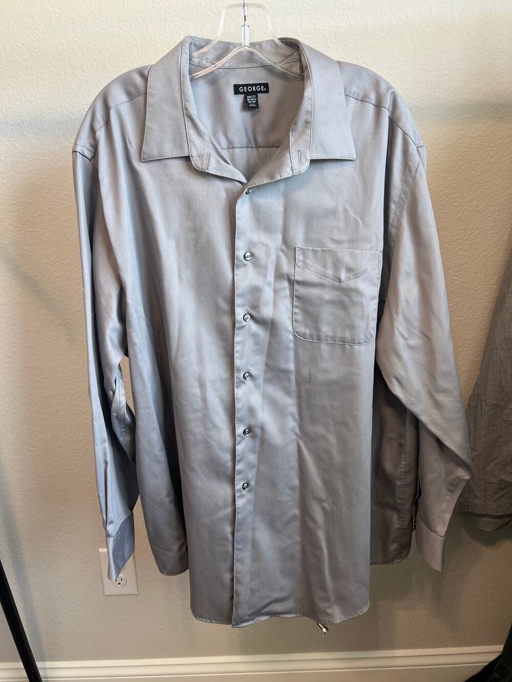 George Long Sleeve Button down Dress Shirt Size 2XL 18 18.5